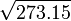\sqrt{273.15}