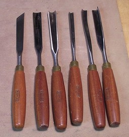 An old set of Marples carving tools An old set of Marples carving tools