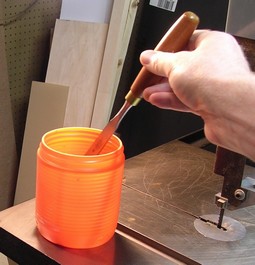 Dip the tool in water every second or so to keep it from losing its temper Dip the tool in water every second or so to keep it from losing its temper
